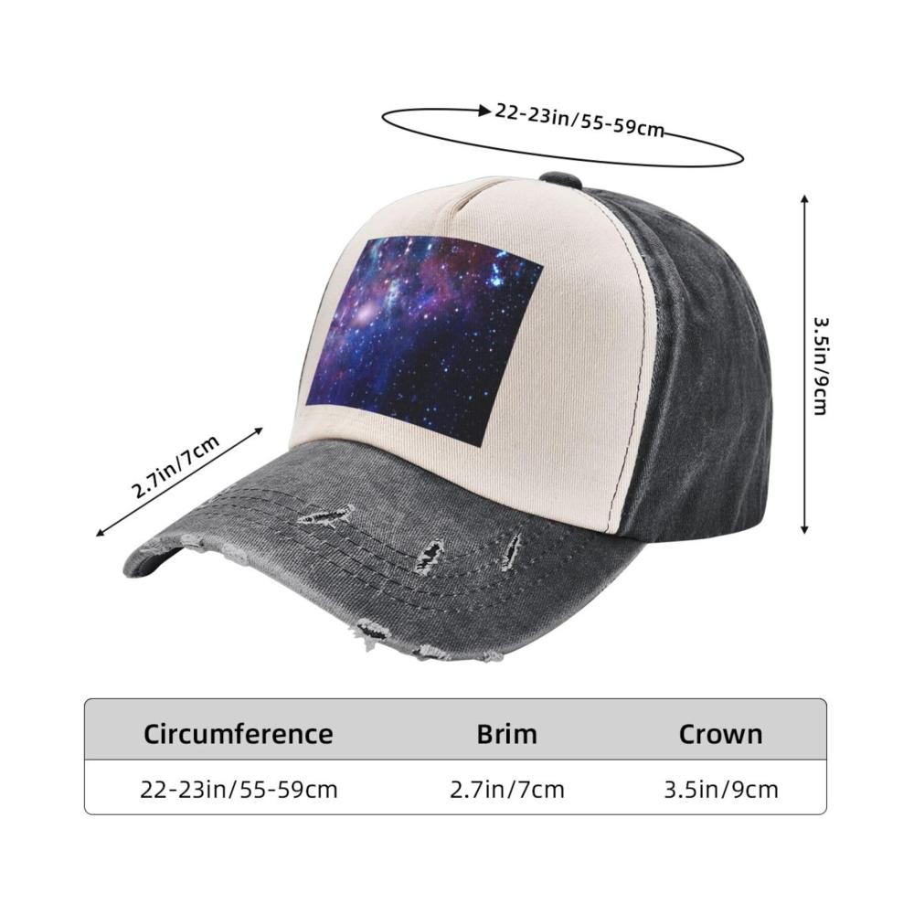 Entdecke den Weltraum Verstellbare Baseballkappe mit Galaxie-Druck - Perfekt für Damen vielseitig und stylisch für Outdoor-Abenteuer! Ideales Geschenk zum Vatertag