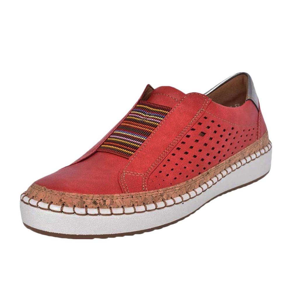 Komfortable Damen Sneaker in Schwarz - Rutschfeste Slip-On Sportschuhe für Freizeit und Outdoor Aktivitäten