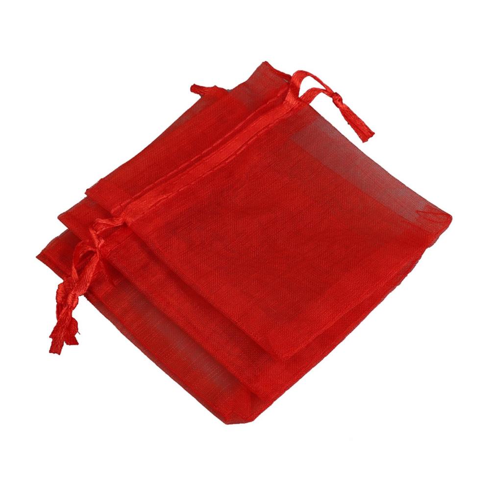 Hochwertige Organza-Geschenkbeutel mit Kordelzug für Hochzeiten Partys Schmuck 24 Farben 50/100 Stück