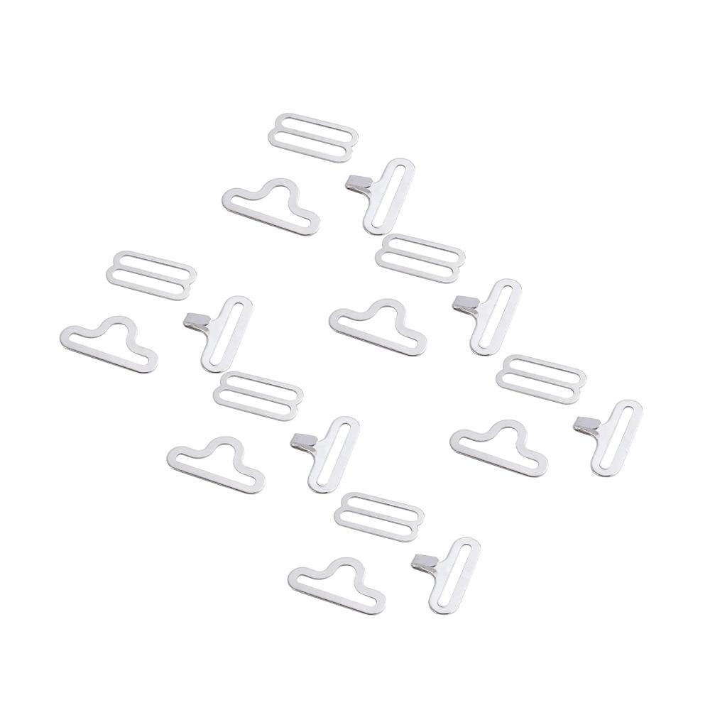 Einzigartige Fliegenhardware Verstellbare Schleife Hakenverschluss - 50 Sets Metall Überzug Clip für stilvolle Krawattenriemen
