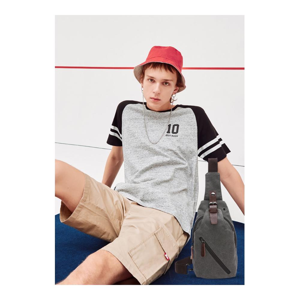 Entdecke die Vielseitigkeit Multifunktionale Schultertasche mit Kopfhöreröffnung für Studenten Partys & Outdoor-Aktivitäten! Damen & Herren lieben die Verschleißfestigkeit der Leinwand