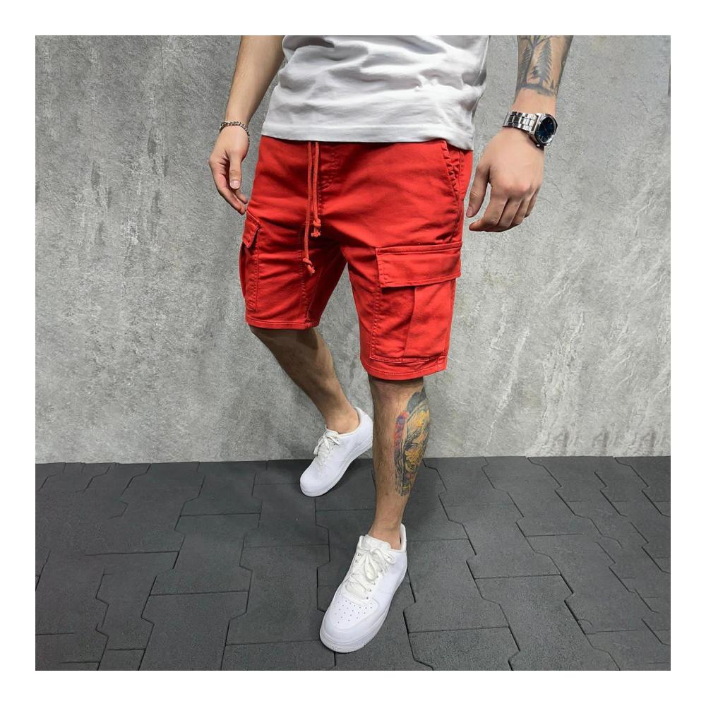 Erfrischende Vielseitigkeit Sommer-Shorts für Herren mit elastischem Bund und Multi-Pockets für Freizeit und Training. Jetzt entdecken und stilvoll durch den Sommer