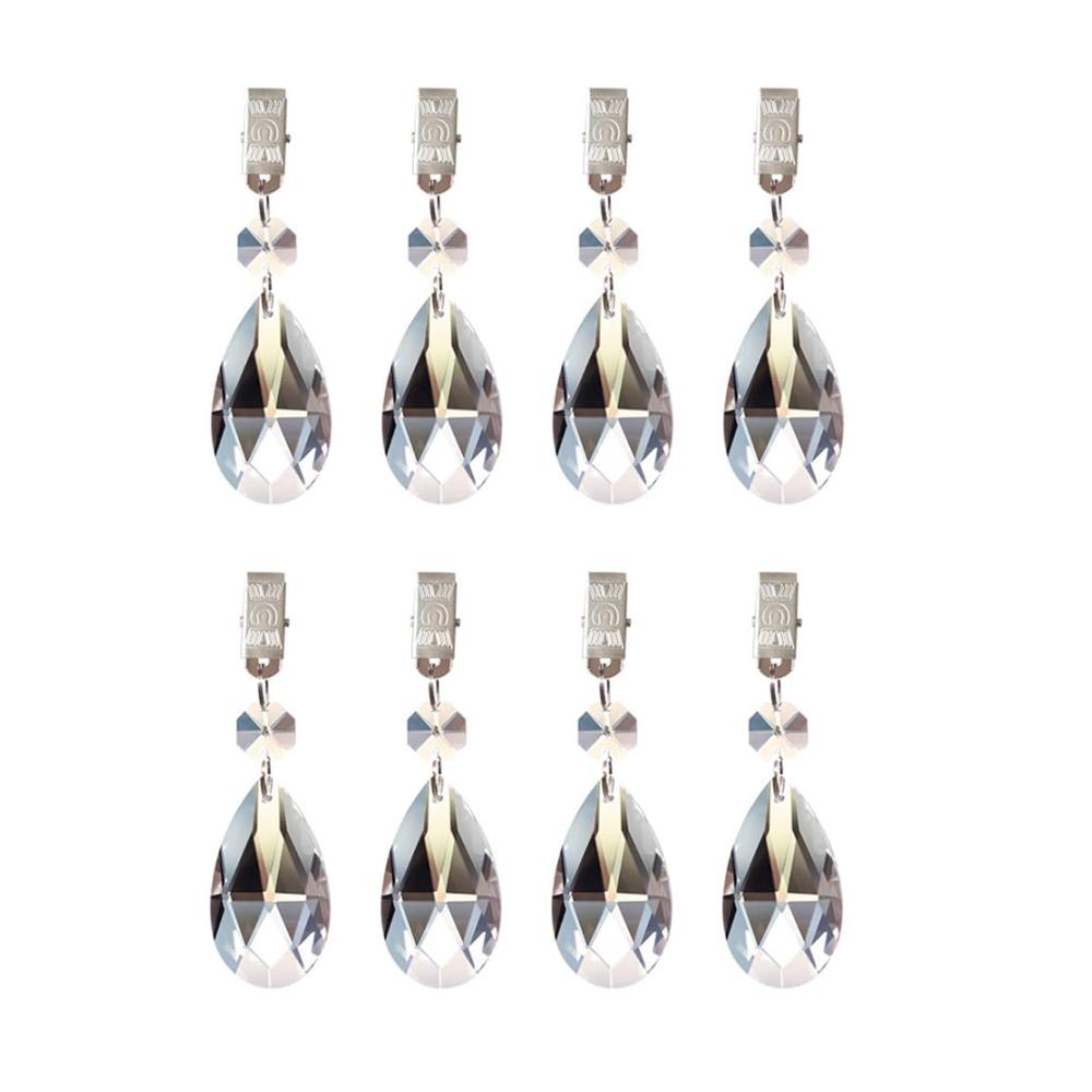 Schimmernde Anhänger & Münzen 8er-Set Tischdeckenbeschwerer mit Herzform - Elegante Outdoor-Tischdekoration