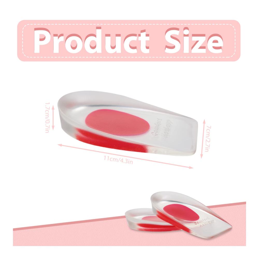 Orthopädische Gel-Silikon-Fersenpolster Ultimativer Komfort für schmerzende Fersen Knochensporn & Achillessehne. Schockabsorption & Unterstützung für jeden Schritt! (Rot 2 Stück