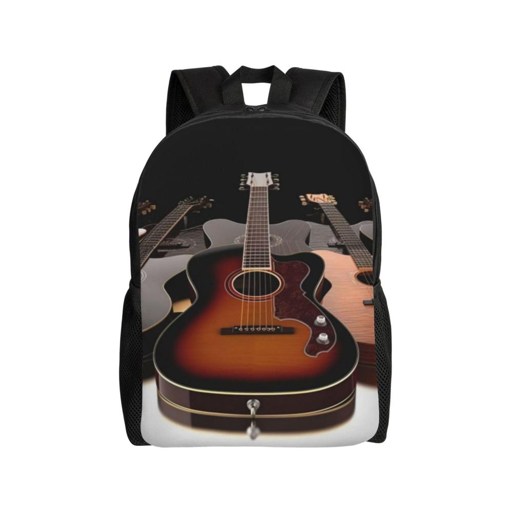 Entdecke den perfekten Begleiter für deine Abenteuer! Leichter Tagesrucksack mit Gitarren-Print - ideal für Schule Wandern Reisen & Camping. Unisex und stylisch
