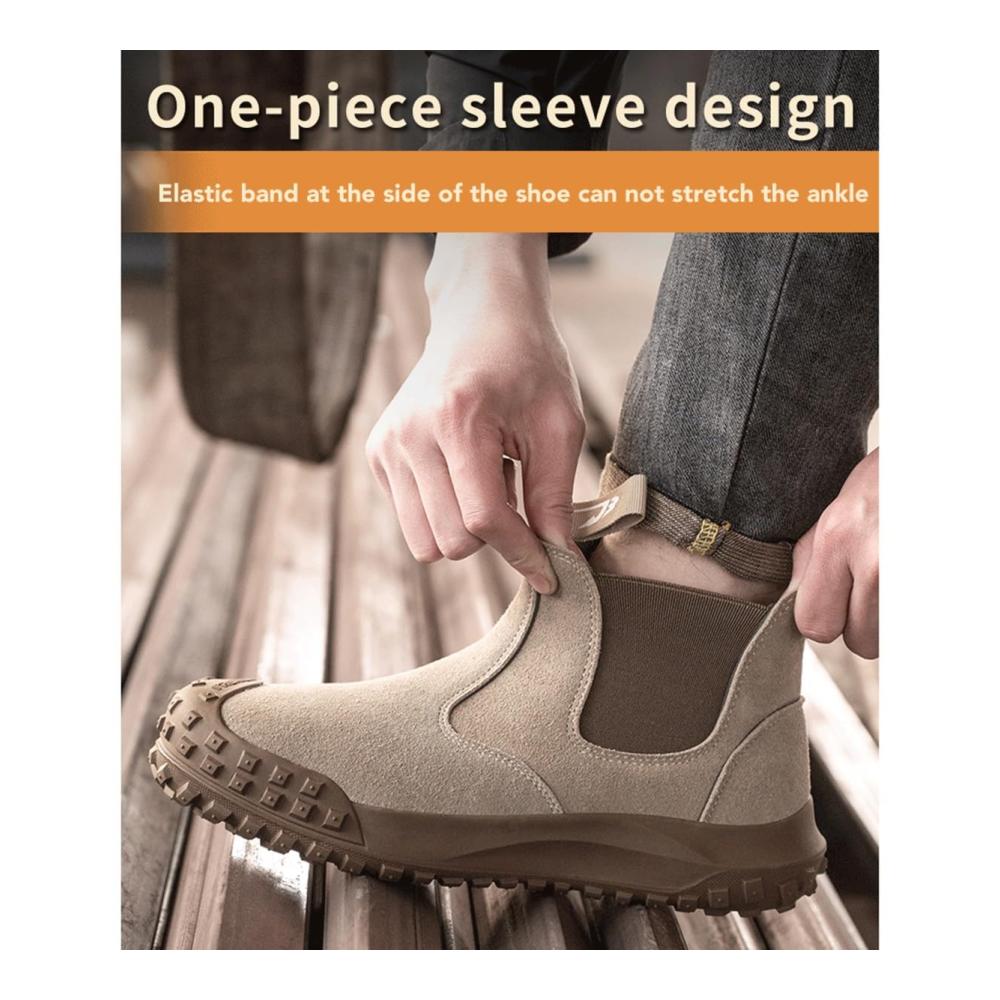 Entdecken Sie ultimative Sicherheit und Komfort mit bruch- und durchstichfesten Stahlkappen-Schuhen! Schützen Sie sich in Stil und Bequemlichkeit bei der Arbeit. Jetzt in Sand erhältlich