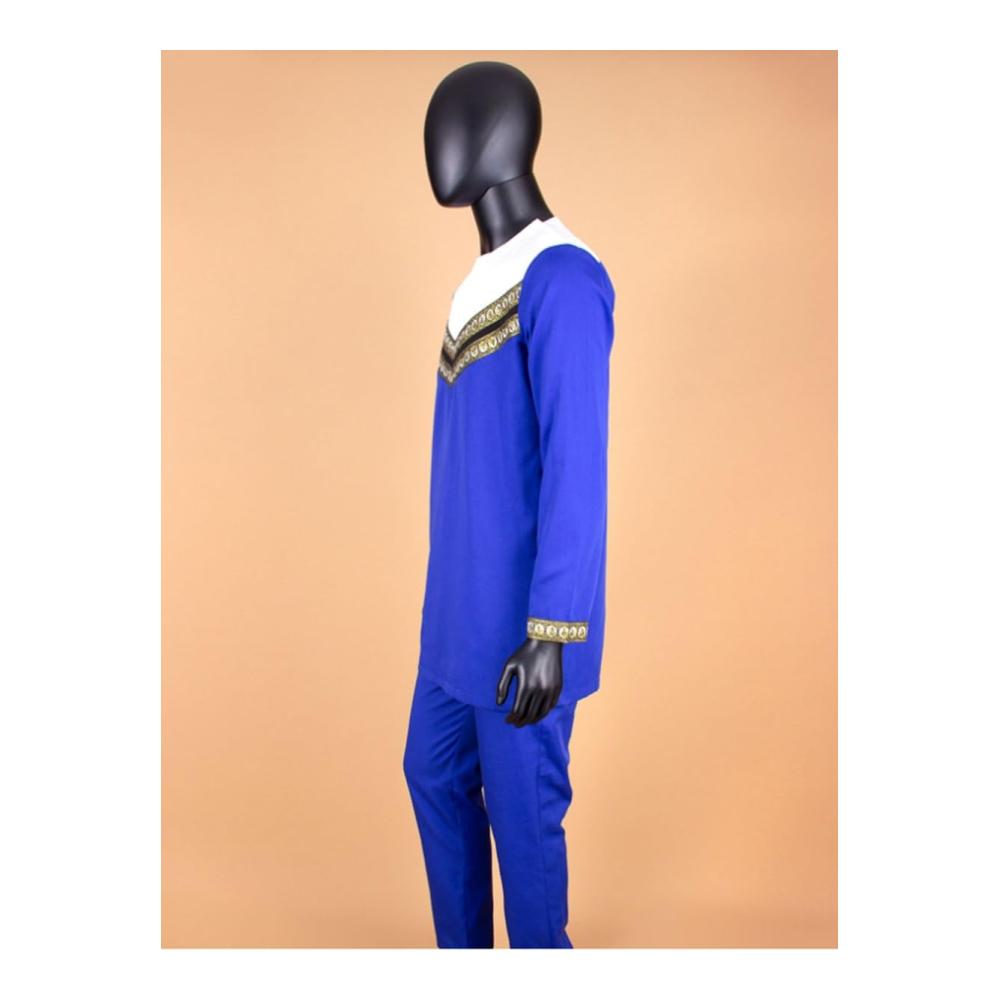 Stilvoller afrikanischer Anzug Dashiki-Hemden & Hosen Set für Hochzeit & Abend