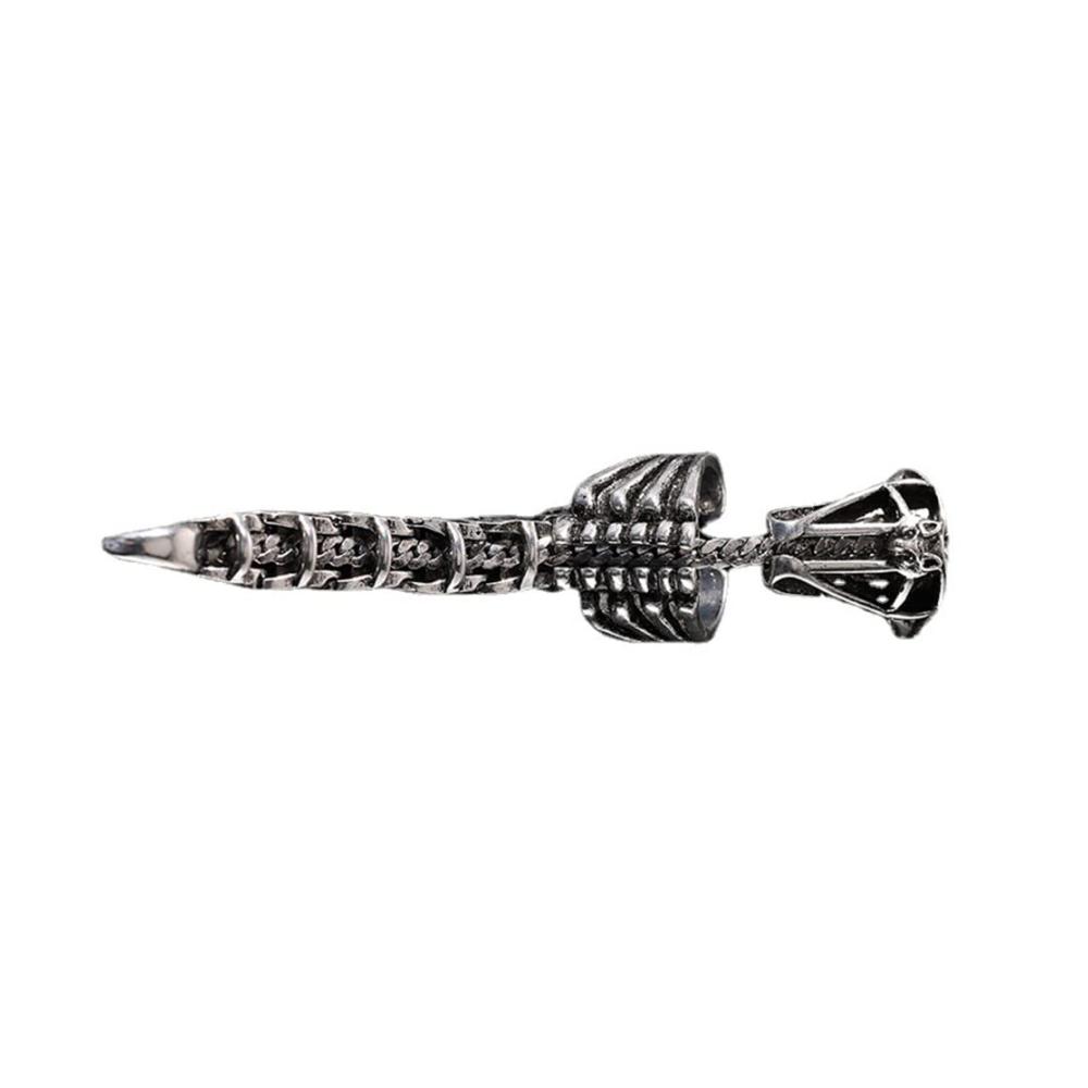 Vintage Gothic Ringe Set Verstellbare Herren und Damen Ringe stilvolle Scorpion Knuckle Joints in Silber - Perfekte Punk-Accessoires