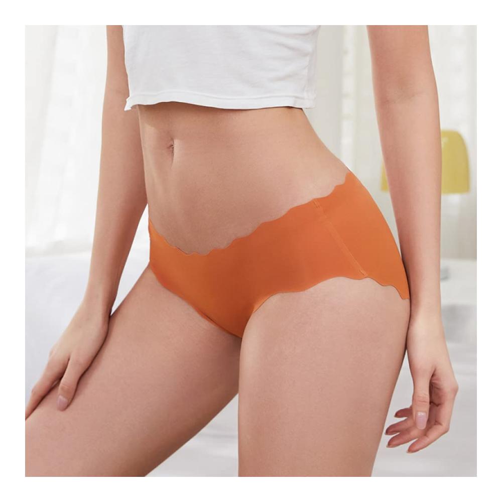 Damen Nahtlose Slips 10er Pack Hipster Panty Unsichtbare Unterwäsche No Show Höschen Atmungsaktive Slip Dessous