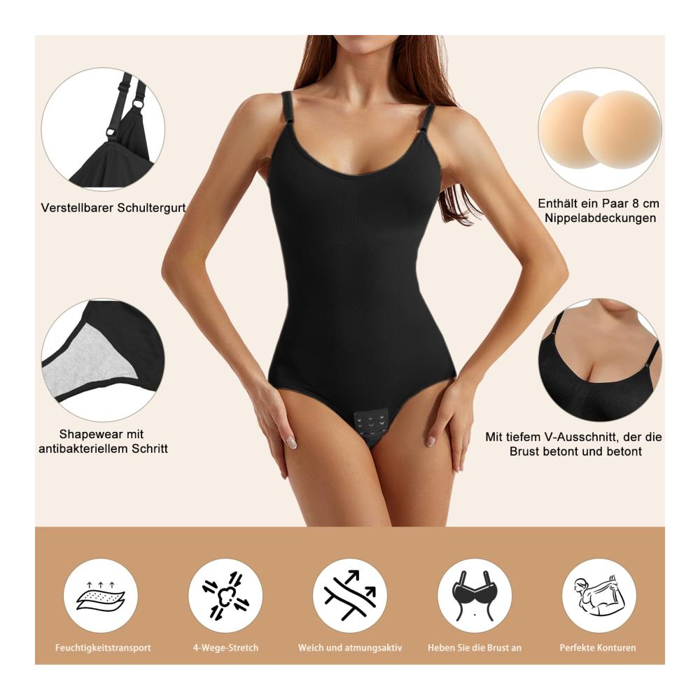 Taillierte Damen-Bodys Shapewear mit formendem Effekt für Bauch Taille und Rücken