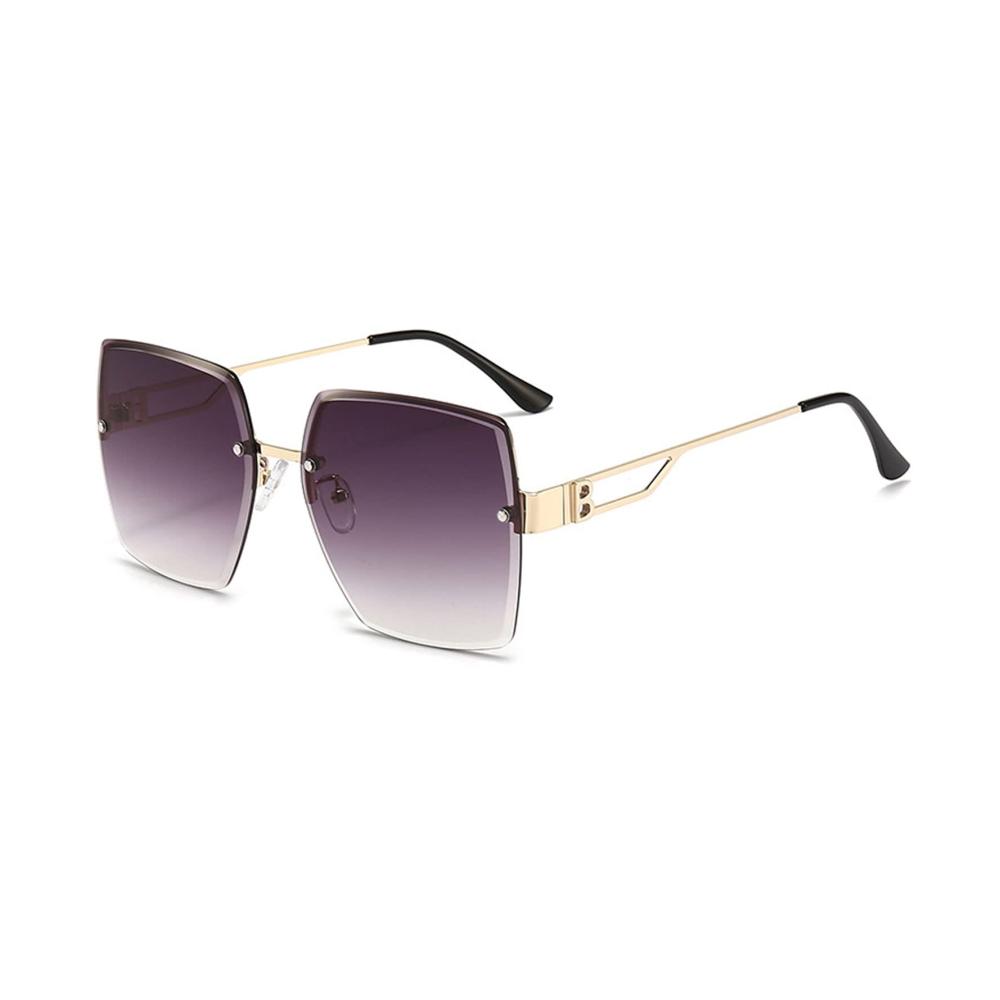 Entdecke den Stil Rahmenlose Sonnenbrille mit polygonalem Verlauf - Perfekte Ergänzung für den Modetrend A! Schütze deine Augen mit Stil