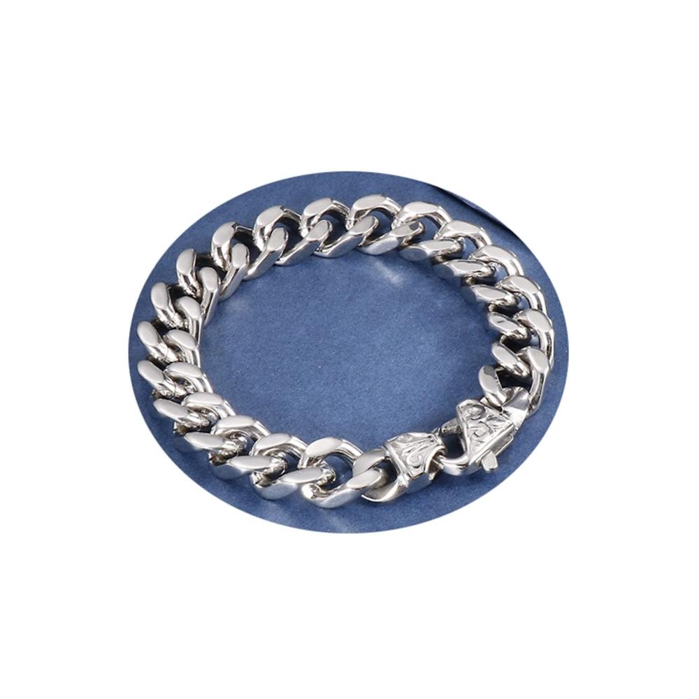 210 x 12 mm Edelstahl-Strangarmbänder Punkrock Panzerketten Armbänder für Herren als Geschenke für Männer Freunde und Familie ohne Edelsteine