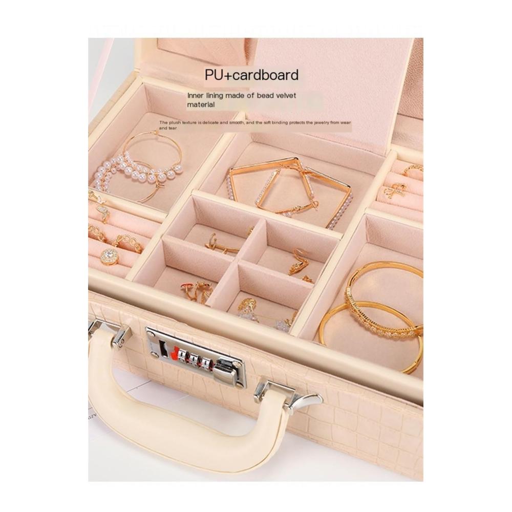 Brillanter Stil Schmuckkästen für jeden Anlass! Großzügiger Tragekomfort luxuriöse Organisation. Perfekt für Ringe Ohrringe und Halsketten. Jetzt erhältlich Tragbarer Schmuck-Organizer