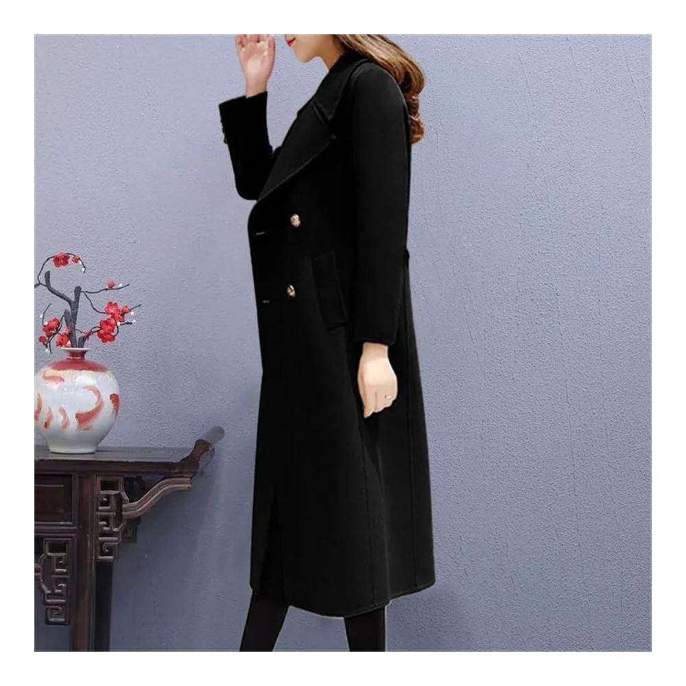 Exklusiver Damen Kaschmirmantel Stilvoller Wintermantel für Damen lose geschnitten lang und aus hochwertiger Wolle. Perfekt für die kalte Jahreszeit
