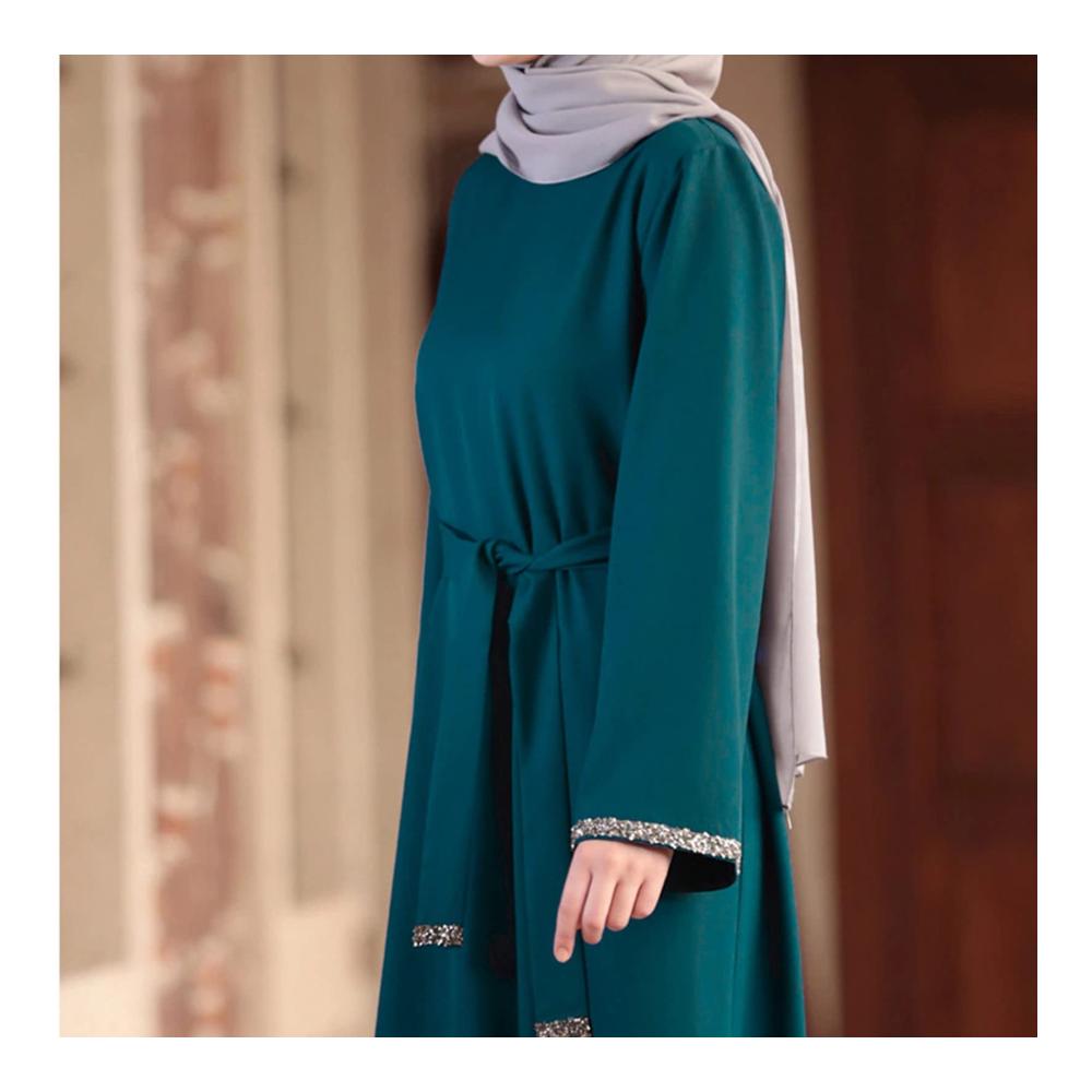 Elegantes Muslimisches Langarm Abaya Set für Damen Modische Islamische Kleidung & Gebetskleid in Einem – Perfekt für Freizeit und Glaubensmomente