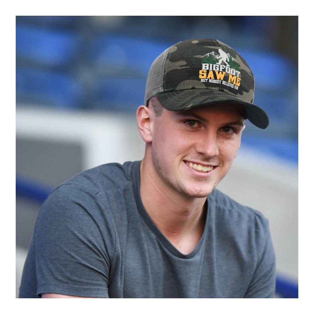 BigfootswitzigesBaseballcaps--Sawmebutnobodybelieveshim-TruckerhütchenfürTeensRetro-Snapback
