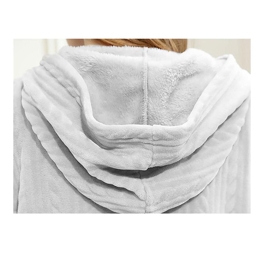 Gemütliche Flanell-Nachthemden für Paare Verlängert dick und stilvoll! Perfekt für Herren und Damen. Mit Kapuze und Reißverschluss. XL-Größe für ultimativen Komfort