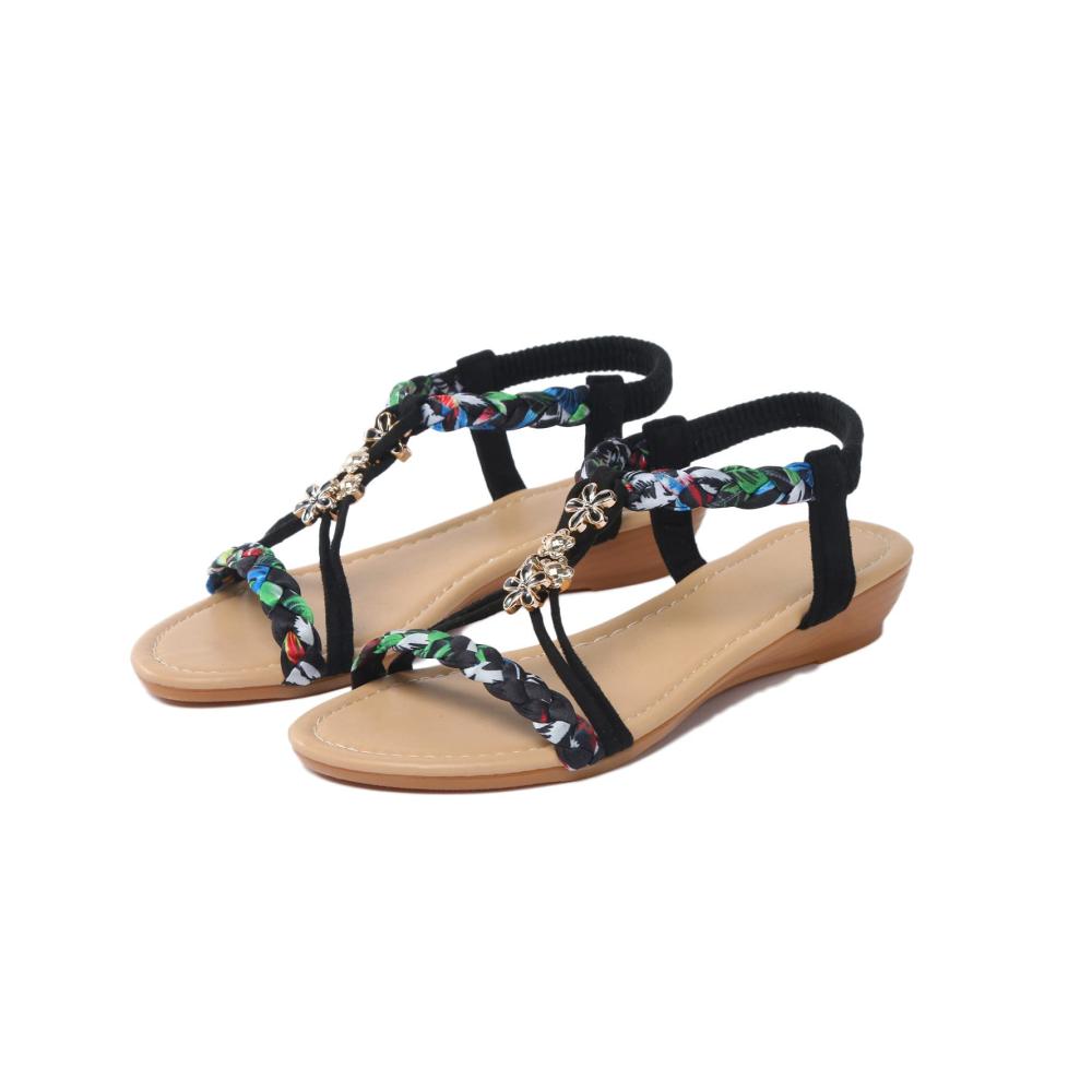 Trendige Damen Zehentrenner Sommer Sandalen für den Boho-Look! Leichte Flachsohle atmungsaktiv und stilvoll – perfekt für Strand und Freizeit. Jetzt sichern und den Sommer genießen