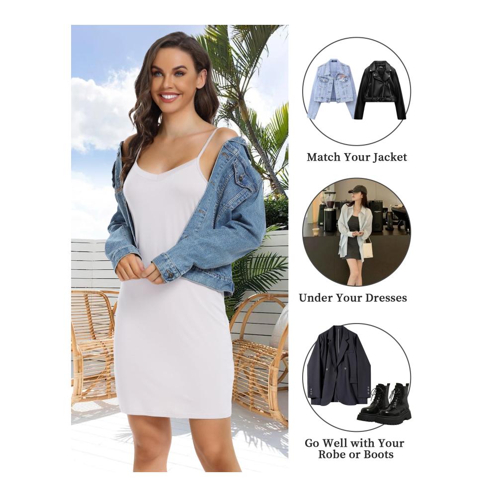 Verführerisches Damen Unterkleid Elegante Knielange Unterröcke & Cami Nachthemd mit Trägern. Perfekte Sleepwear für stilvolle Frauen. Jetzt entdecken