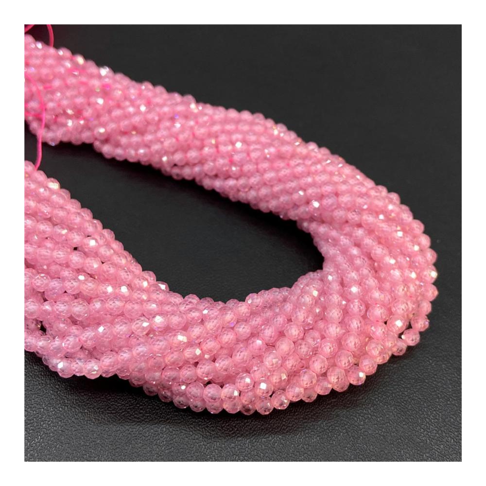 Entdecke die Brillanz Mikrofacettierte Natürliche Zirkonperlen für Schmuckherstellung - 2/3 mm Multicolor-Beads Quarzkristallperlen - Lila 3 mm