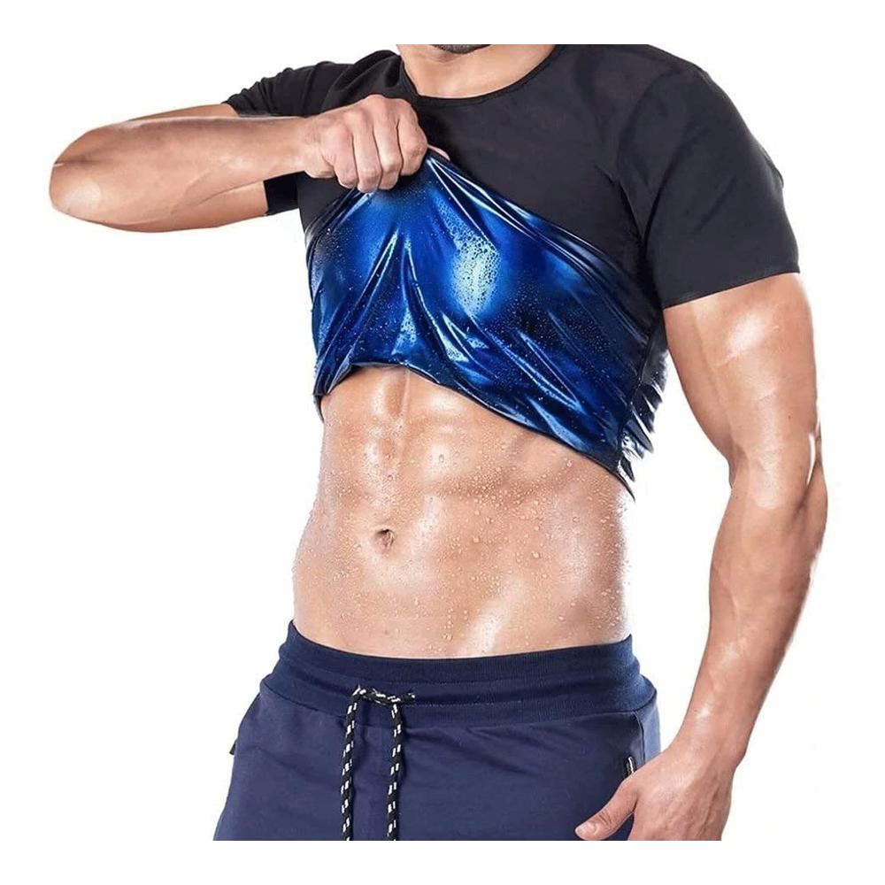 Perfektes Training Herren Sauna Unterhemd zur Gewichtsreduktion mit Reißverschluss. Hot Neopren Korsett Taille Trainer für schlanken Körper. Männer 4XL