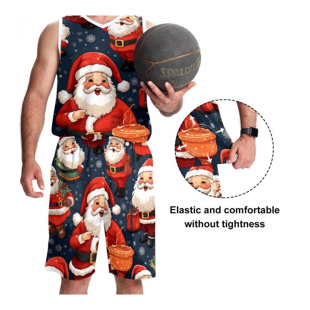 Holen Sie sich erstklassige Spieltrikots für Männer und Frauen - Perfekte Teamuniform mit roter Mütze und Weihnachtsmann-Design bis Größe 5XL! Großartige Sportbekleidung mit Taschen