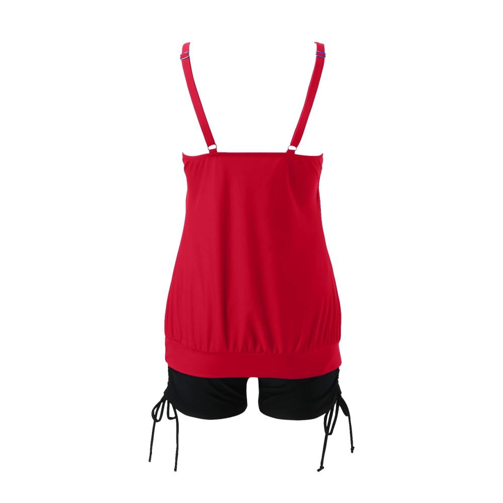 Elegante Damen-Sets Tankini Badeanzug mit Hotpants & Streifen. Bauchweg-Effekt hohe Taille attraktives Design. Perfekt für Strand und Pool! Jetzt sichern