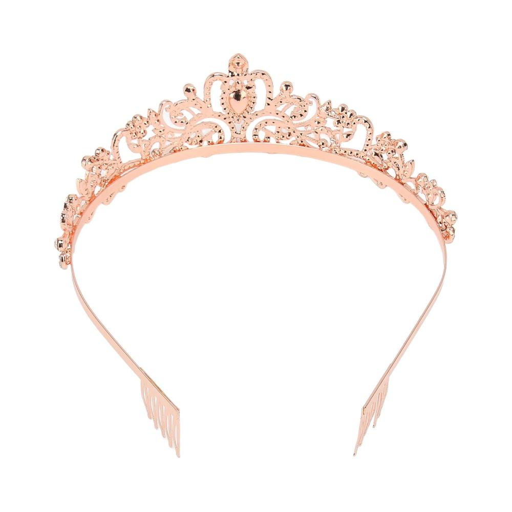 Schimmernde Roségold-Diademe Die ultimative Wahl für Hochzeitsprinzessinnen! Exquisite Brautkrone als glamouröse Halloween-Dekoration. Jetzt sichern