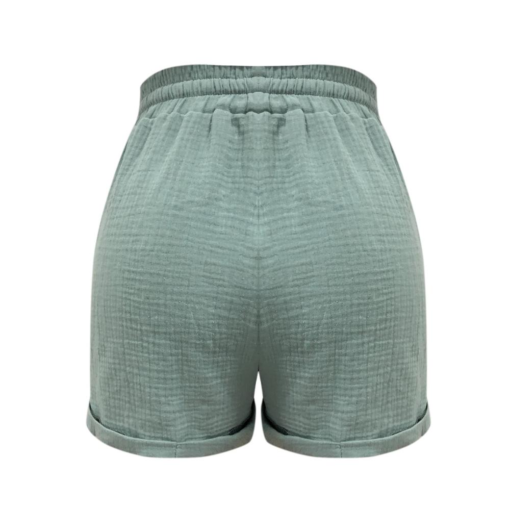 Entdecken Sie den ultimativen Sommer-Style Damen Shorts mit hoher Taille für lockere Eleganz und sportlichen Chic. Taschen Kordelzug und elastischer Stoff für maximalen Komfort. Jetzt erhältlich