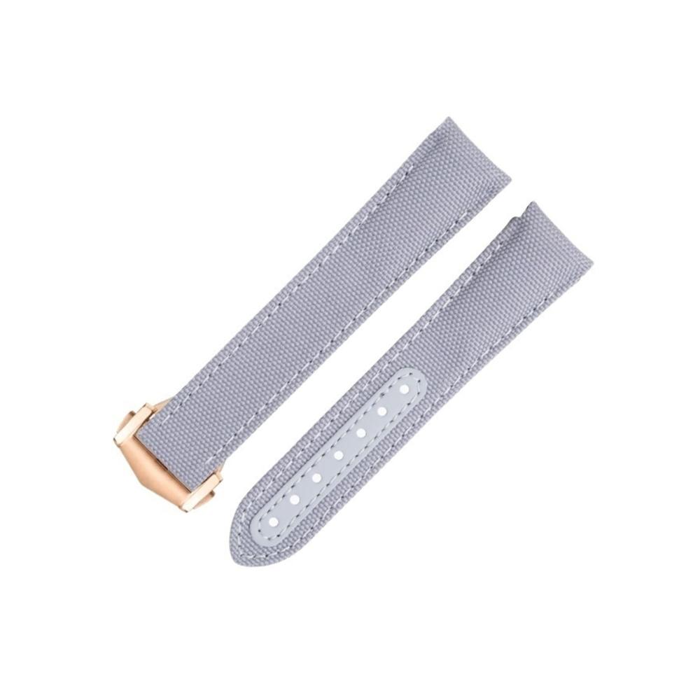 Erstklassiges graues Uhrenarmband für Omega AT150 Seamaster 300 Planet Ocean De Ville Speedmaster | Hochwertiges 20 mm gebogenes Endstück | Stilvoller Ersatz