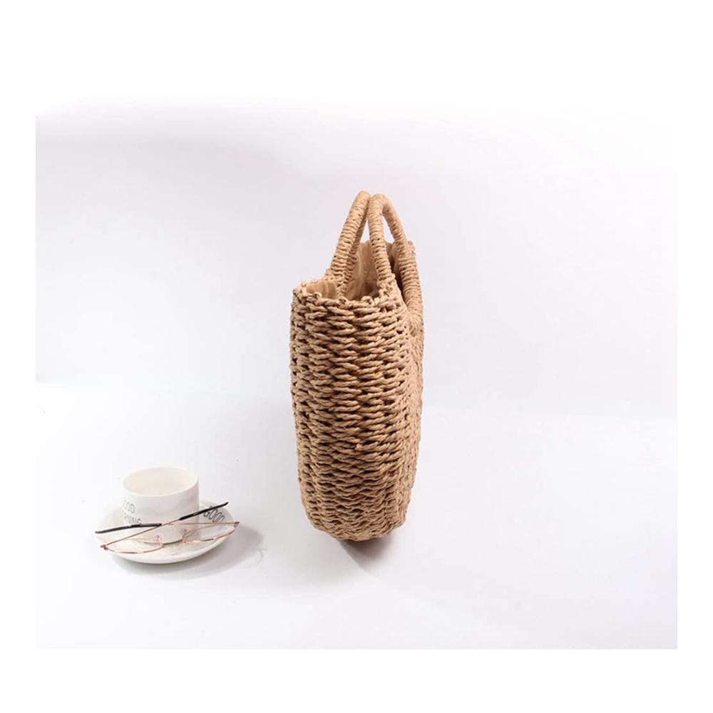 Entdecken Sie den Sommerstil Handgemachte Henkeltaschen aus künstlichem Stroh für Damen. Einzigartige Strandtasche für Ihren stilvollen Auftritt