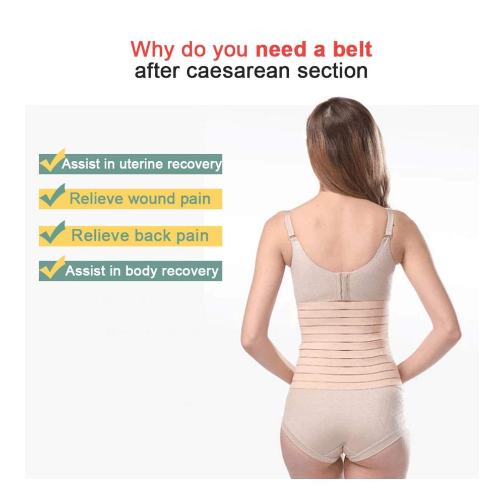 Erholung und Unterstützung nach der Geburt Verstellbares Bauchband für Bauch Becken und Taille - Atmungsaktive Schwangerschafts-Shapewear