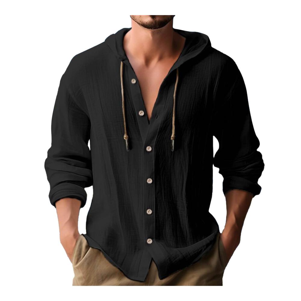 Authentisches Mittelalter Herren Leinenhemd - Traditioneller Retro-Stil - Schnürung - Sommerhemd M-3XL - Langarm - Bügelfrei - Weiß - Stilvoll und Komfortabel