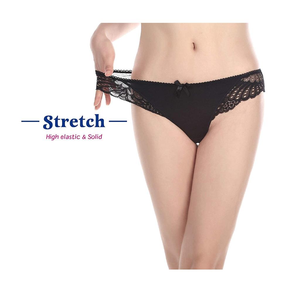 Exquisite Panties & Hipsters Verführerische Spitze tiefe Taille nahtlose Dehnung für Damen – Unwiderstehliches Multipack