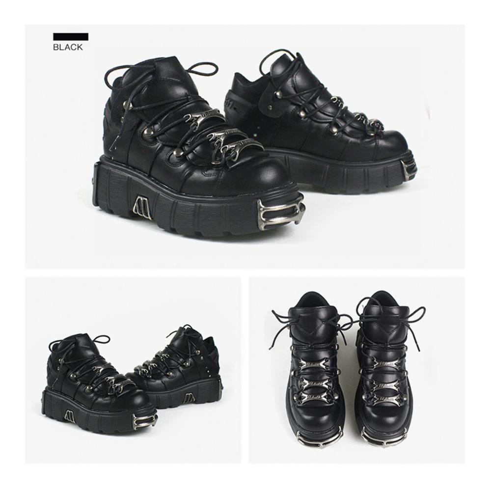 Erobern Sie die Straße mit DONLIS Damen High Heel Stiefeln Heavy Metal Rock Style Gothic Plateau & Punk Chunky Heels. Jetzt erhältlich lassen Sie sich diesen Style nicht entgehen