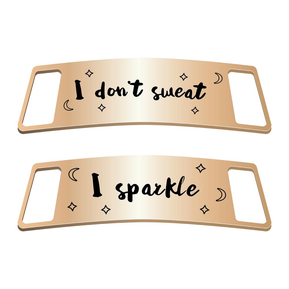 Erleuchte deinen Laufweg Inspirierende Gold-Schnürsenkelanhänger für Sport und Fitness. Glänze beim Training mit Stil und Motivation. Perfektes Geschenk für Marathonläufer