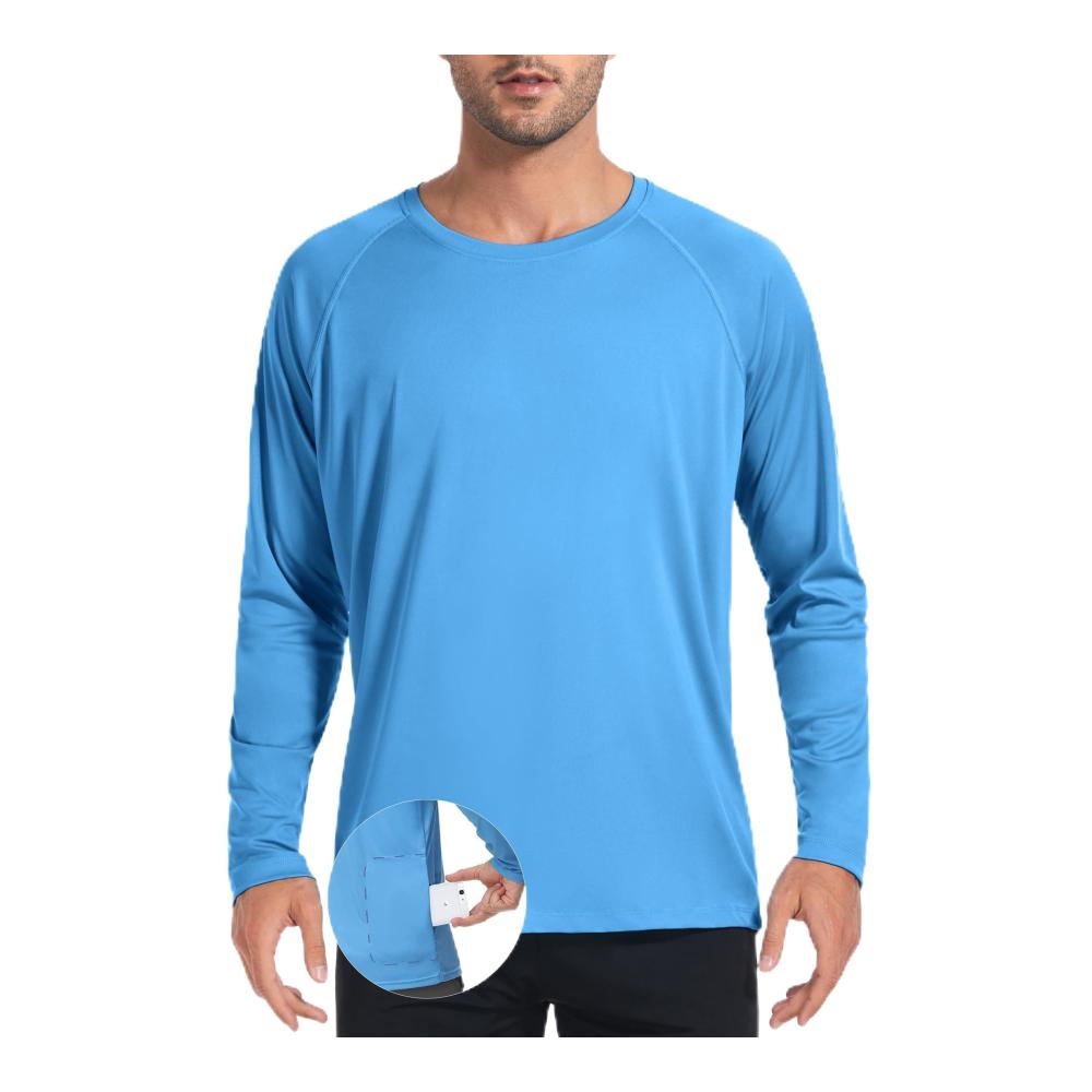 Langarmshirt Rashguard mit Taschen für Jungen UV-Schutz UPF 50 Jungen Rashguard Kinder Surf Langarm Shirt für Schwimmen Laufen Wandern
