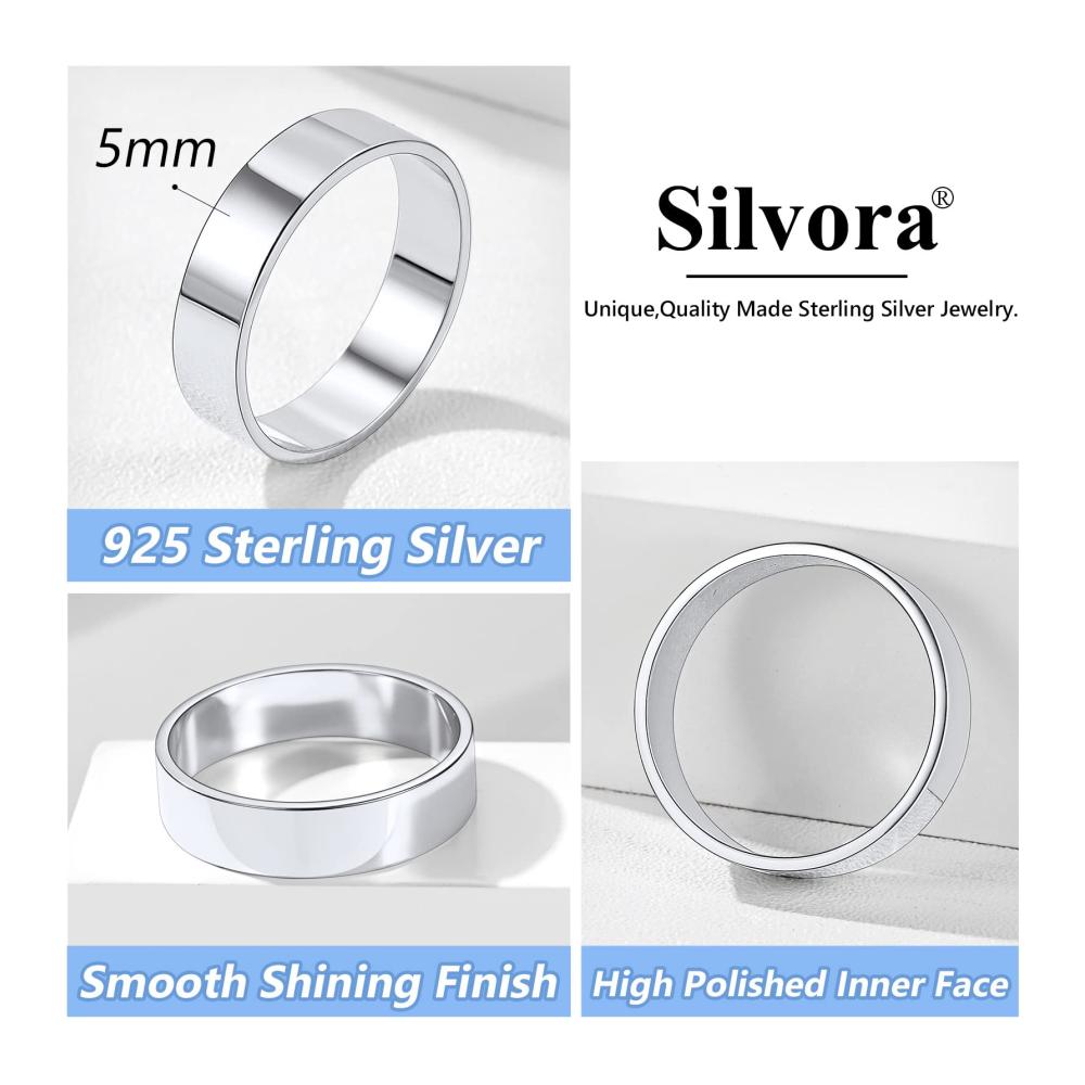 Erstklassiger Damen Ring Personalisiert mit Gravur S925 Silber. Glanzvoll und schlicht. Perfekt für Frauen. Entdecke die Eleganz der Ringe