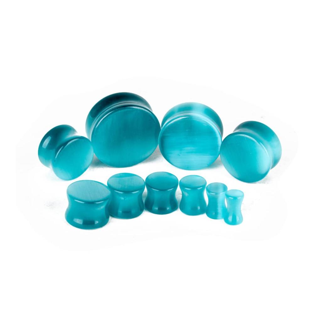 Entdecke die Geheimnisse des Tunnels 2 Paar Ohr-Plugs mit Katzenaugen-Steinen und schwarzer Onyx - Perfekte Ohrdehner für einzigartige Piercings