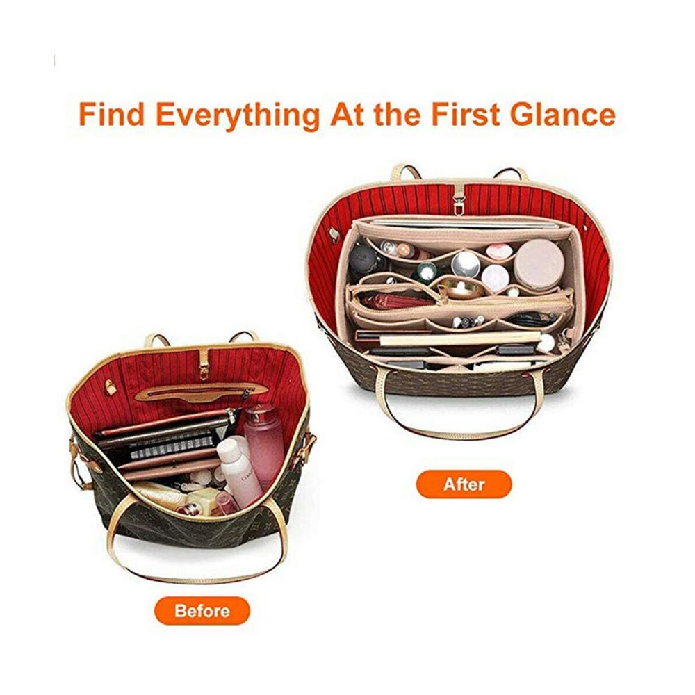 Optimale Ordnung und Stil Taschenorganizer für Handtaschen in Blau klein. Perfekt für Reisen und täglichen Gebrauch. Ihr perfekter Begleiter für kosmetische und persönliche Gegenstände