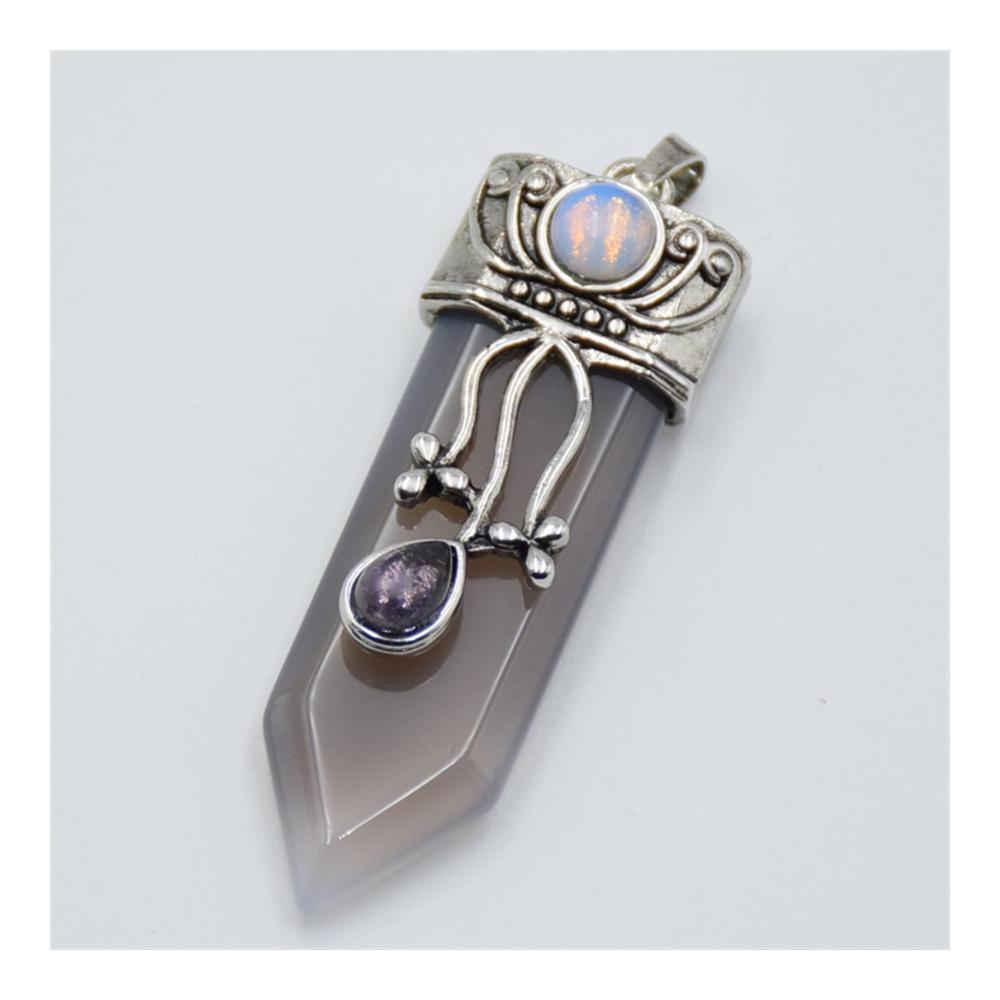 Entdecke den Zauber Edelstein Schwert Anhänger für Halsketten – Natur pur mit Labradorit rosa Quarz Lapis Obsidian Tigerauge! Perfektes Reiki-Schmuckstück. Hol es dir jetzt