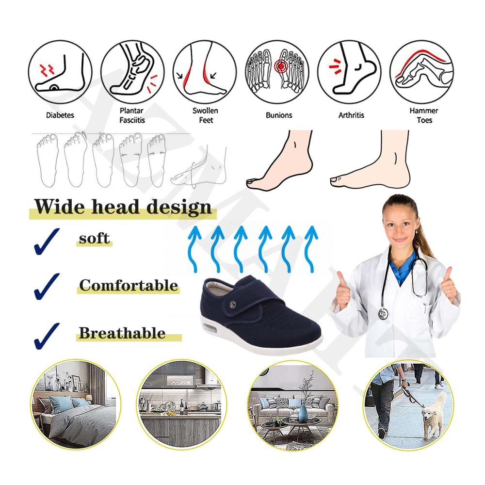 Gemütliche Hausschuhe für Damen und Herren - Atmungsaktiv bequem und extra breit! Perfekt für Diabetiker und alle die Komfort lieben. Schlupfschuhe mit Luftpolster für den Sommer