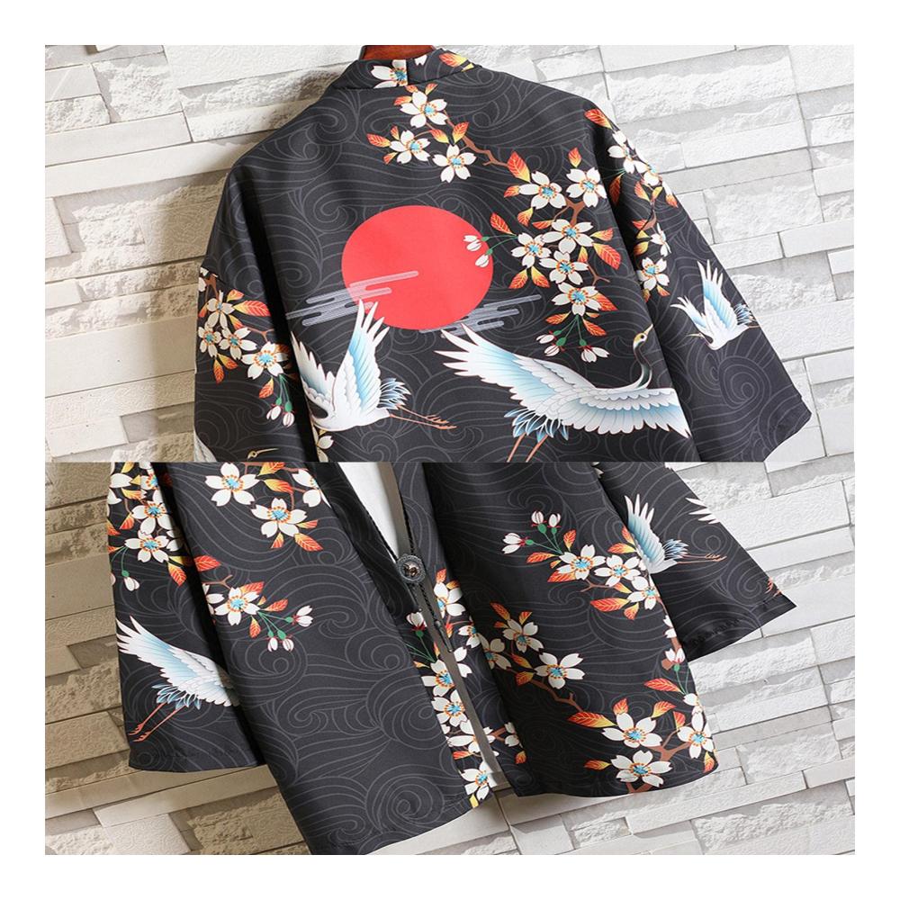 Erleben Sie luxuriösen Komfort Japanischer Stil Kimono Schlafanzug für Herren – Perfekter Sommerpyjama in Schwarz-5XL! Entdecken Sie jetzt ultimative Entspannung