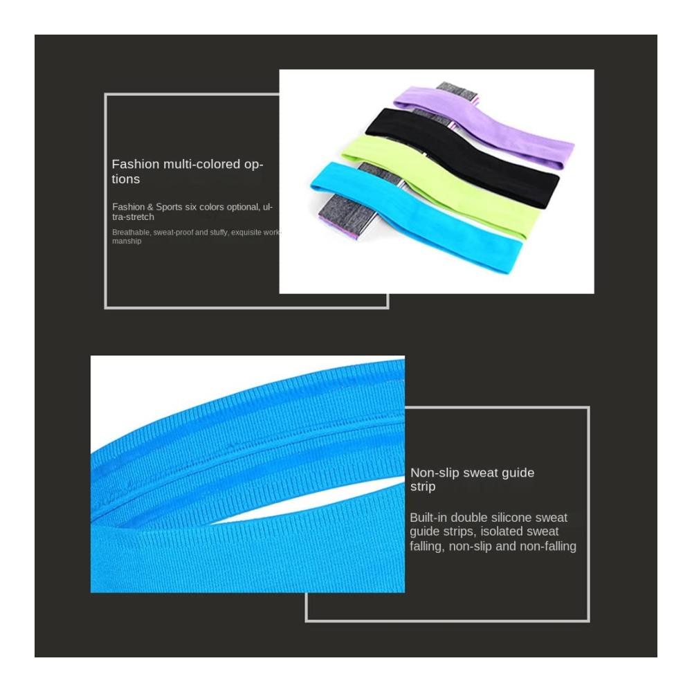 Stylische Hüte 5er Set Sport Stirnbänder für Fitness Yoga & mehr - Elastische Haarbänder gegen Schweiß - Perfekte Accessoires für aktive Tage