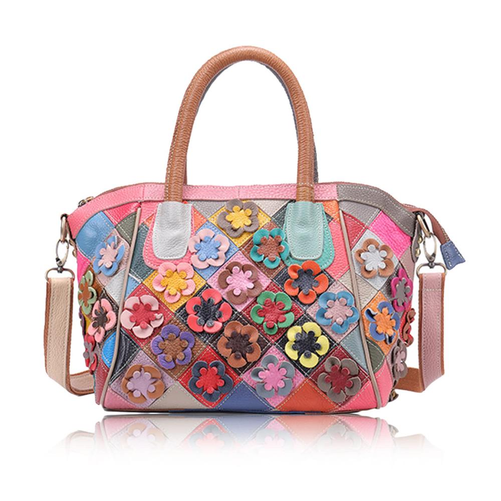 Entdecke den Trend Stilvolle Henkeltaschen für Damen mit farbenfrohem Patchwork-Design! Ideale Umhängetasche für jede Gelegenheit. Jetzt zugreifen