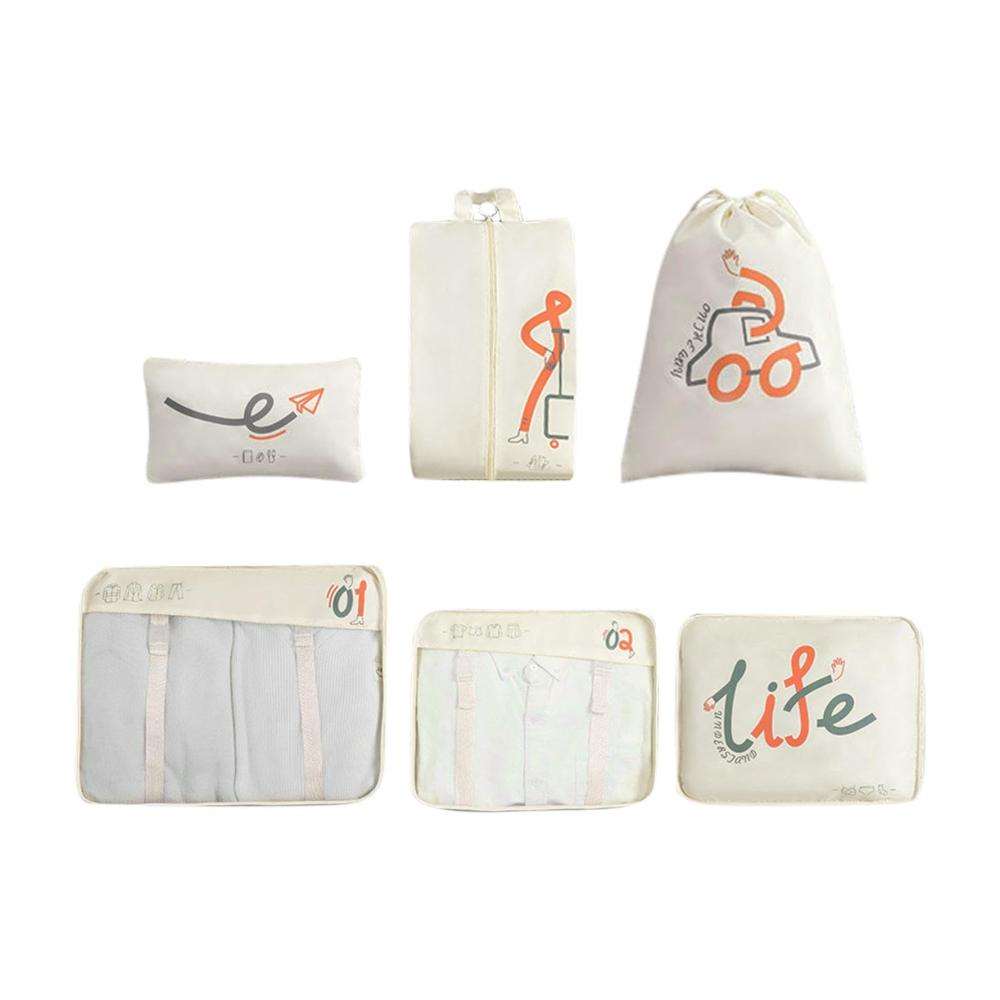 Effizientes Reisen mit Stil Kofferorganizer-Set mit 6 Packwürfeln für Unterwäsche und Kleidung | Praktische Taschen für gepflegtes Gepäckmanagement