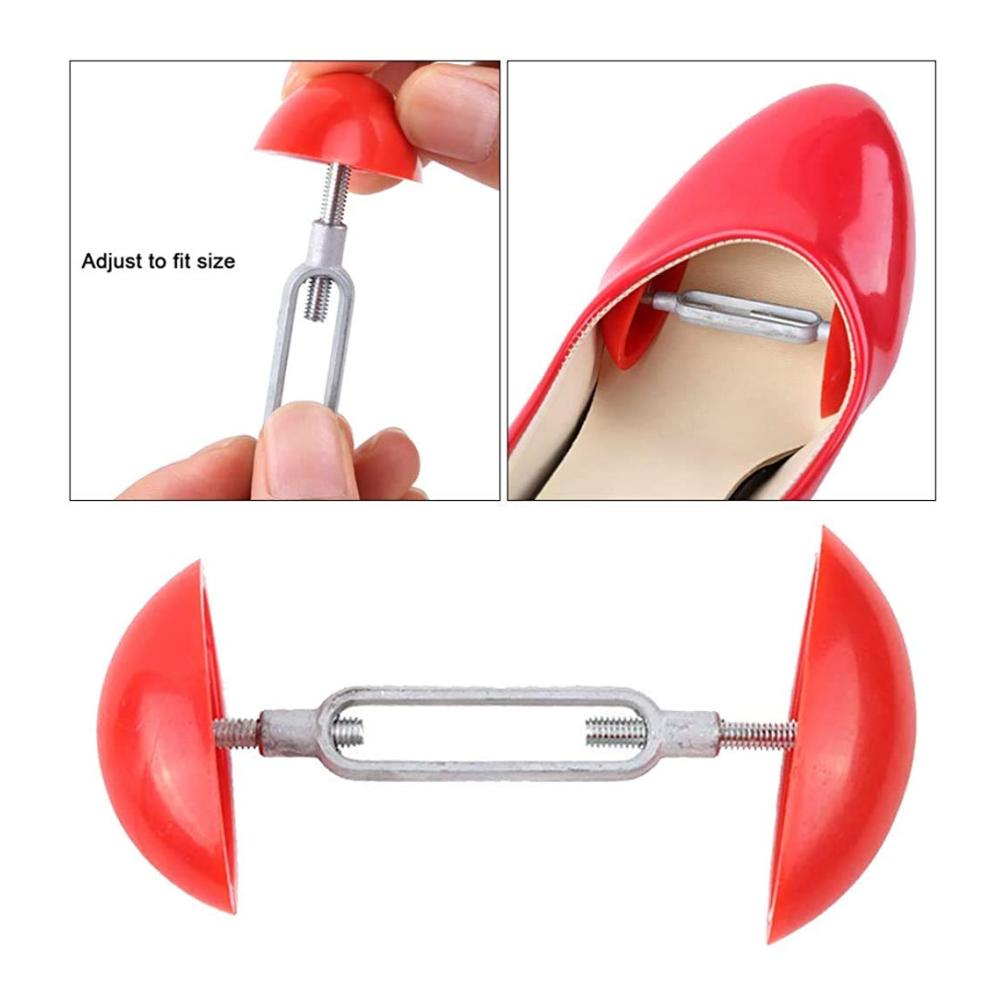 Maximale Passform und Komfort Damen Peep-Toe-Absatz Schuhspanner Set in Rot - Weitenverlängerbar und verstellbar für perfekte Pflege und Formgebung