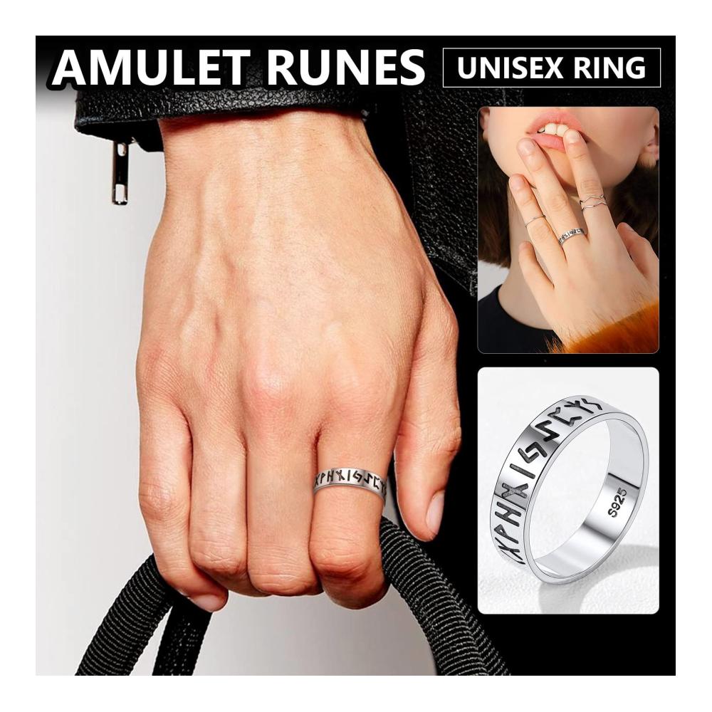 Entdecken Sie die Macht der Wikinger 925 Silber Ringe mit Wikinger Runen - Hip Hop Style perfekt für Herren und Damen. Ihr einzigartiges Siegelring-Erlebnis