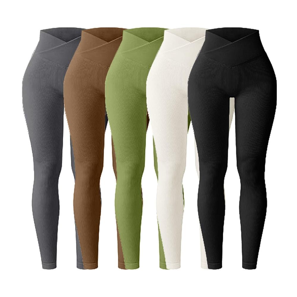 Damen High-Waist-Sport-Leggings mit Handytasche | Fitness Gym Golfhose Yogahose | Sportliches Damen Lang Bein | Booty Scrunch Lift Butt Hose | Schwarz