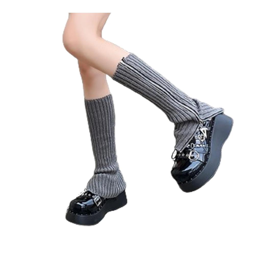 Erleben Sie stilvolle Wärme Harajuku Stulpen für Damen und Mädchen - Trendige Rippstrick-Designs mit süßen Details und Spitzenbesatz für den perfekten Look! Ideal für jede Jahreszeit